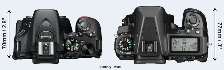 Compare D5600 versus K-3 II top