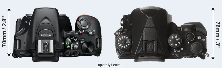 Compare D5600 versus KP top