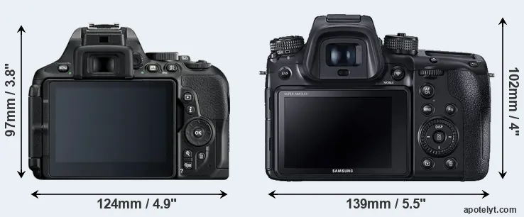 Comparison D5600 or NX1 rear