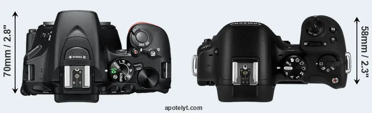 Compare D5600 versus NX30 top