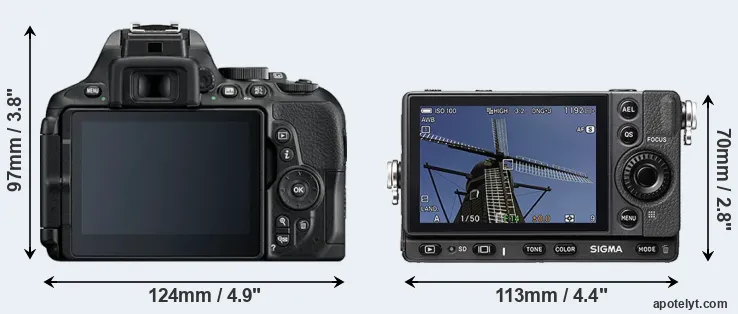 Comparison D5600 or fp rear