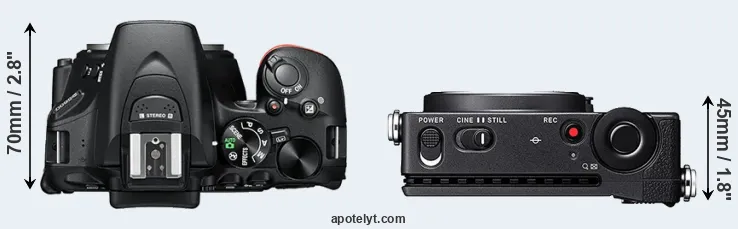 Compare D5600 versus fp top