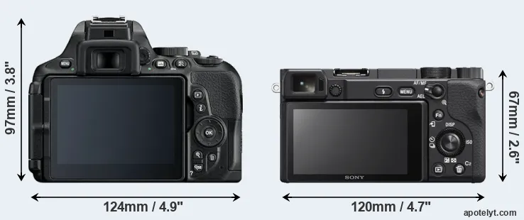 Comparison D5600 or A6400 rear