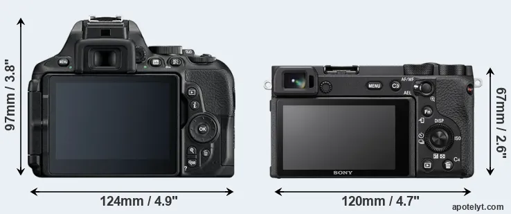 Comparison D5600 or A6600 rear