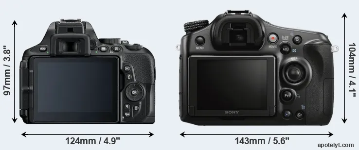 Comparison D5600 or A68 rear