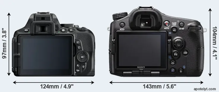 Comparison D5600 or A77 II rear