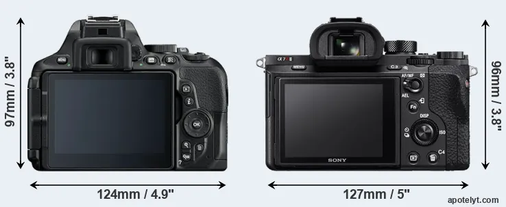 Comparison D5600 or A7R II rear