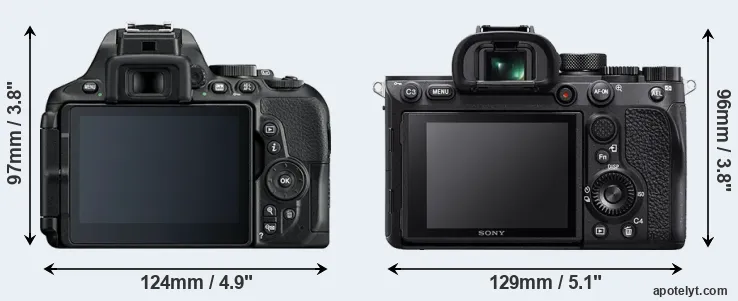 Comparison D5600 or A7R IV rear