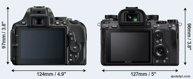 Comparison D5600 or A9 rear