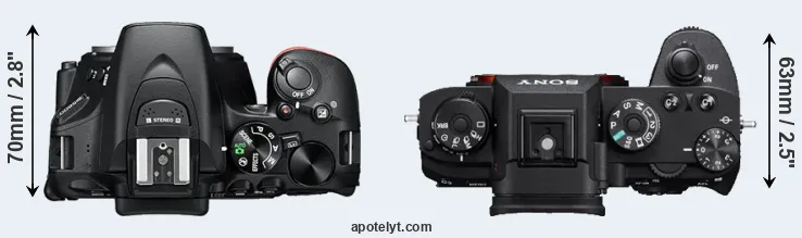 Compare D5600 versus A9 top