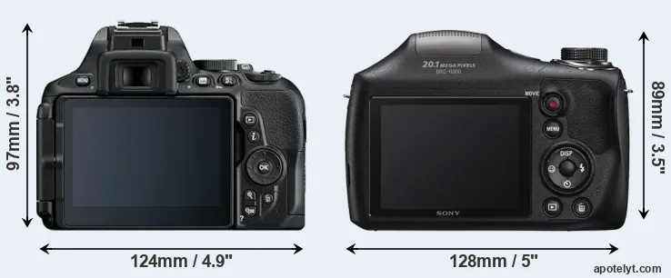 Comparison D5600 or H300 rear