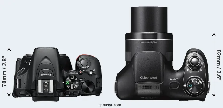Compare D5600 versus H300 top