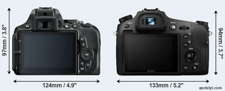 Comparison D5600 or RX10 III rear