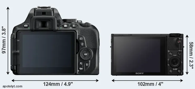 Comparison D5600 or RX100 IV rear