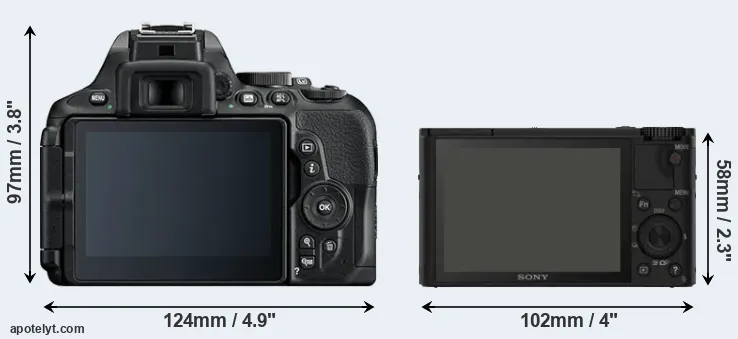 Comparison D5600 or RX100 rear