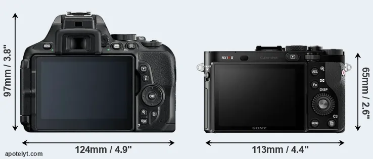 Comparison D5600 or RX1R II rear