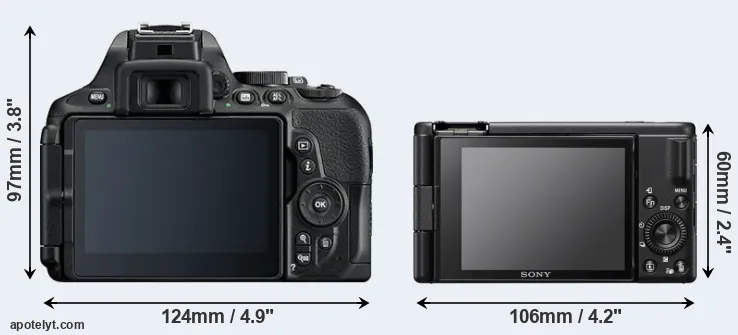 Comparison D5600 or ZV-1F rear