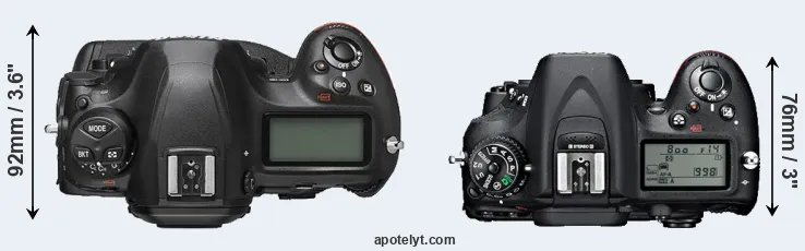 Compare D6 versus D7100 top