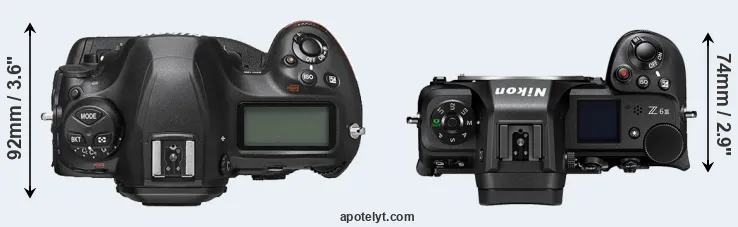 Compare D6 versus Z6 III top