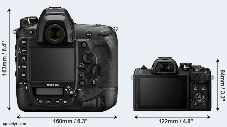 Comparison D6 or E-M10 IV rear