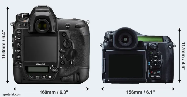 Comparison D6 or 645Z rear