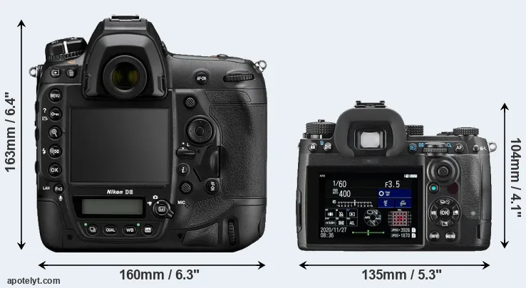 Comparison D6 or K-3 III rear