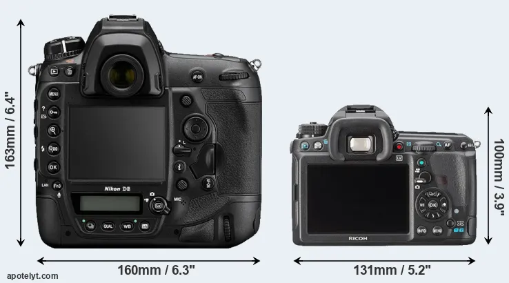 Comparison D6 or K-3 rear