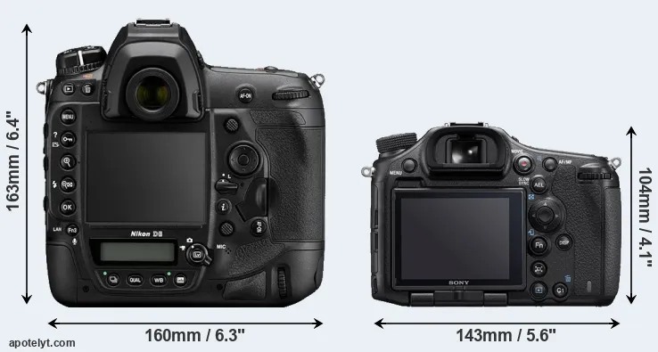 Comparison D6 or A99 II rear