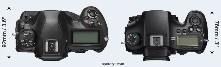 Compare D6 versus A99 II top