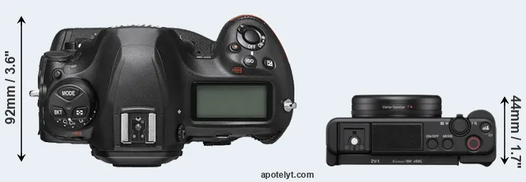 Compare D6 versus ZV-1 top