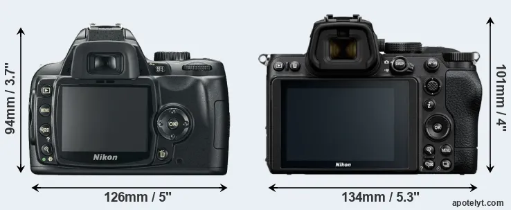 Comparison D60 or Z5 rear