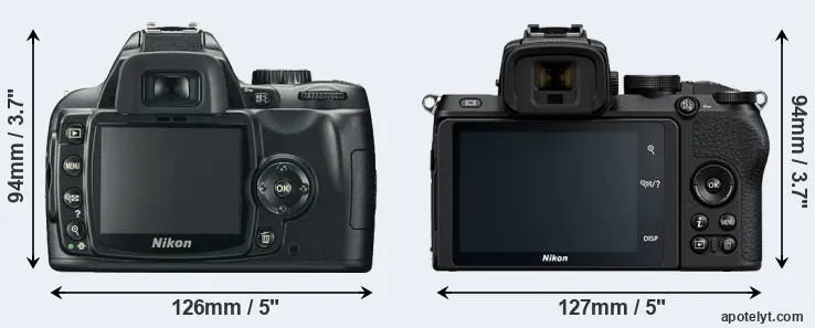 Comparison D60 or Z50 rear
