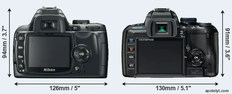 Comparison D60 or E-420 rear