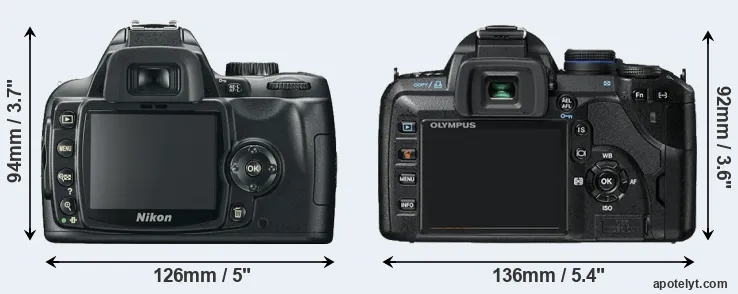 Comparison D60 or E-520 rear