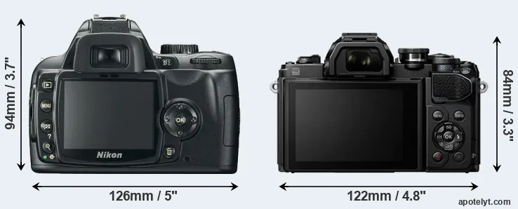 Comparison D60 or E-M10 III rear