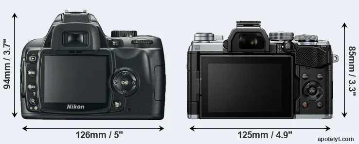 Comparison D60 or E-M5 III rear