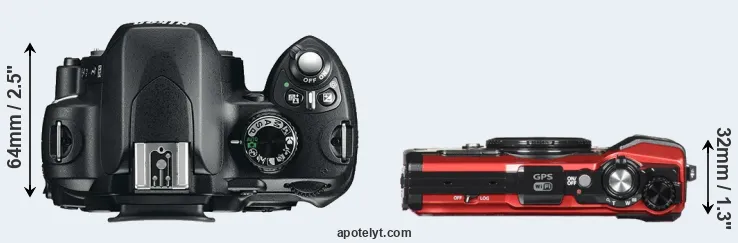 Compare D60 versus TG-5 top