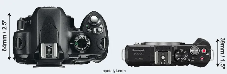 Compare D60 versus GX1 top