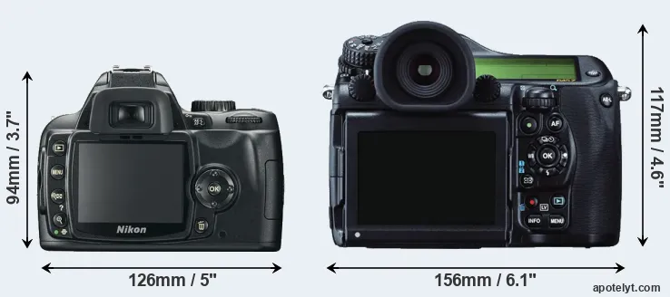 Comparison D60 or 645Z rear