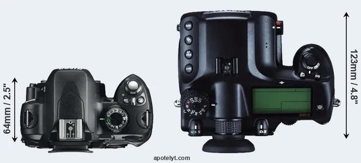 Compare D60 versus 645Z top