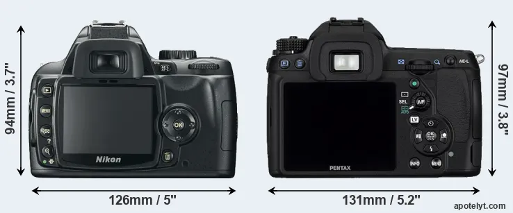 Comparison D60 or K-5 rear