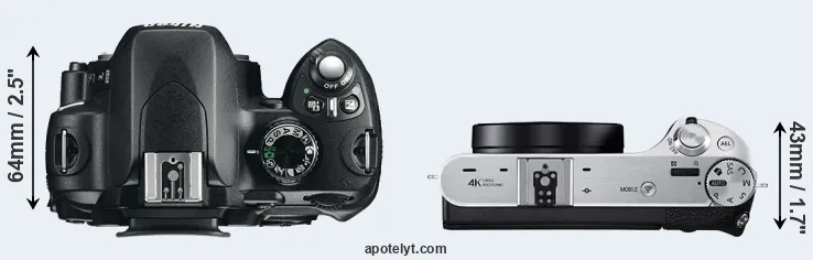 Compare D60 versus NX500 top