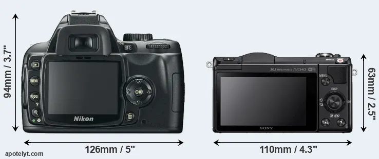 Comparison D60 or A5000 rear
