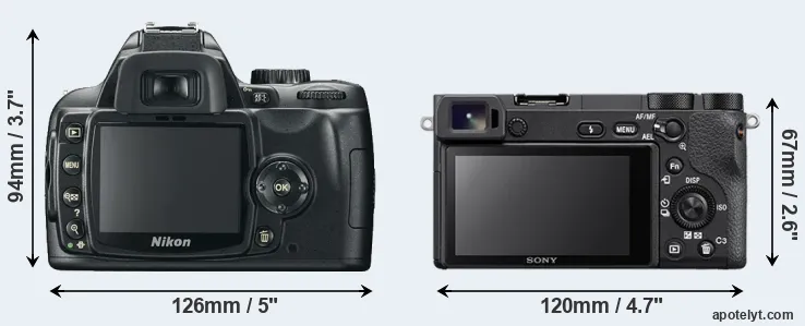 Comparison D60 or A6500 rear
