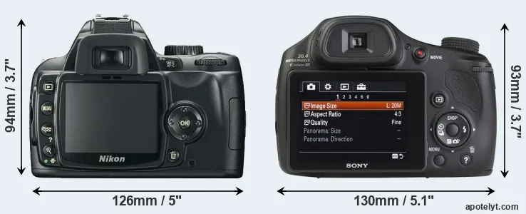 Comparison D60 or HX350 rear