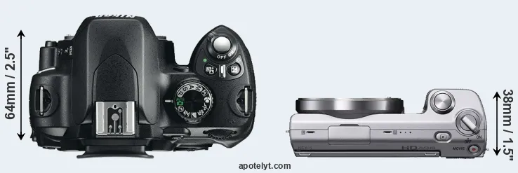 Compare D60 versus NEX-5 top