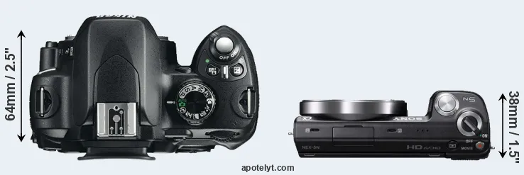 Compare D60 versus NEX-5N top
