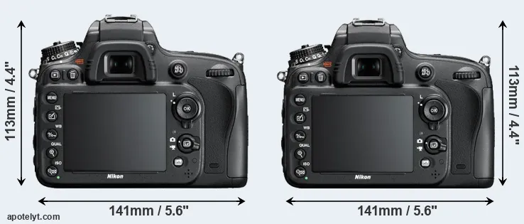 Comparison D600 or D610 rear