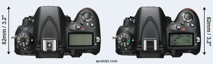 Compare D600 versus D610 top
