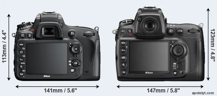 Comparison D600 or D700 rear